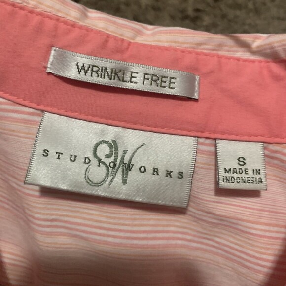 Vintage Studio Works Striped Button Down Size S - Picture 3 of 3